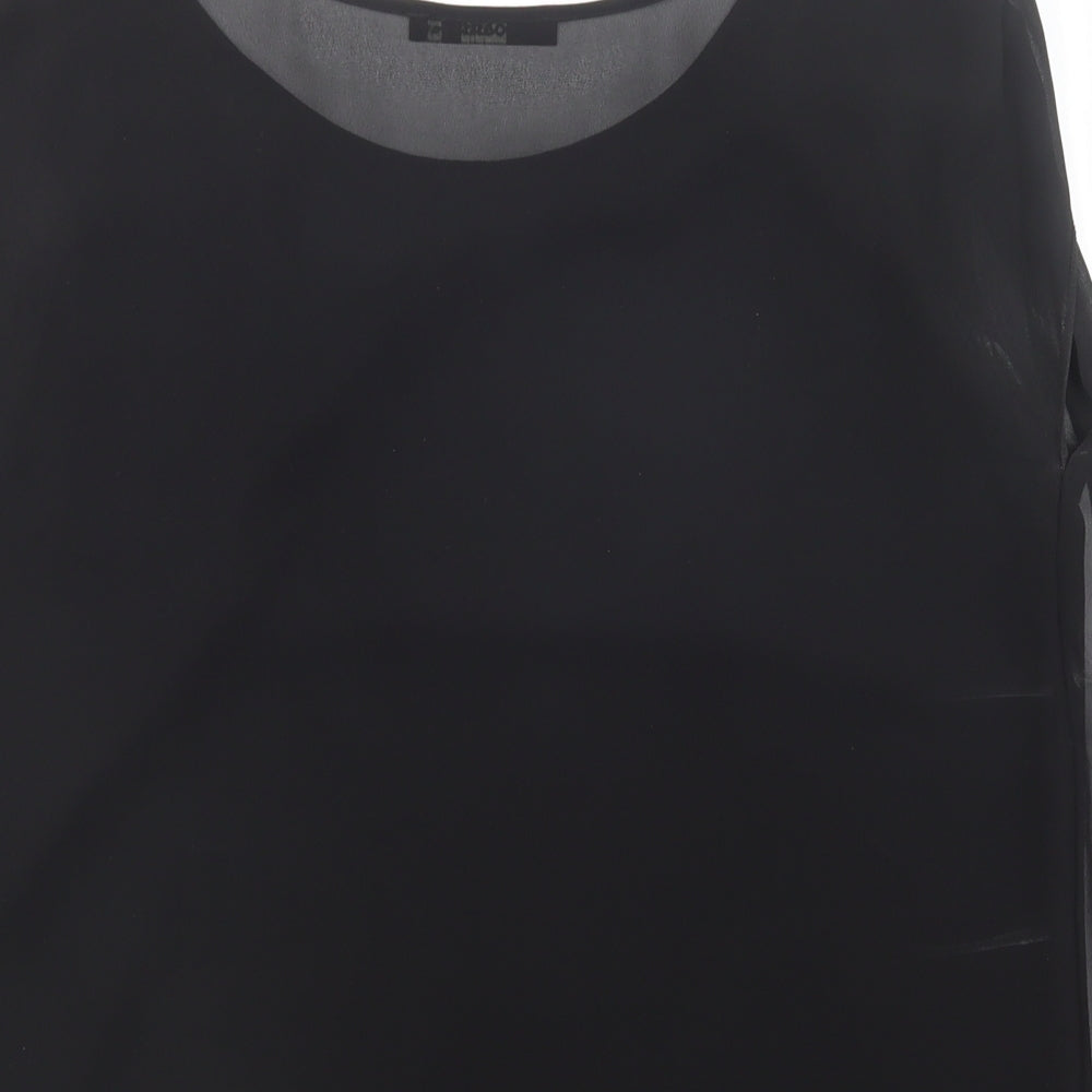 Oasis Womens Black Basic Blouse Size 10