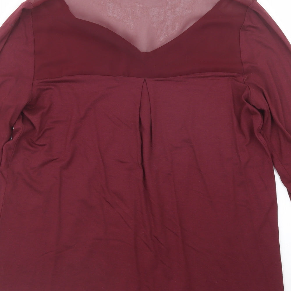 George Womens Purple Basic Blouse Size 12