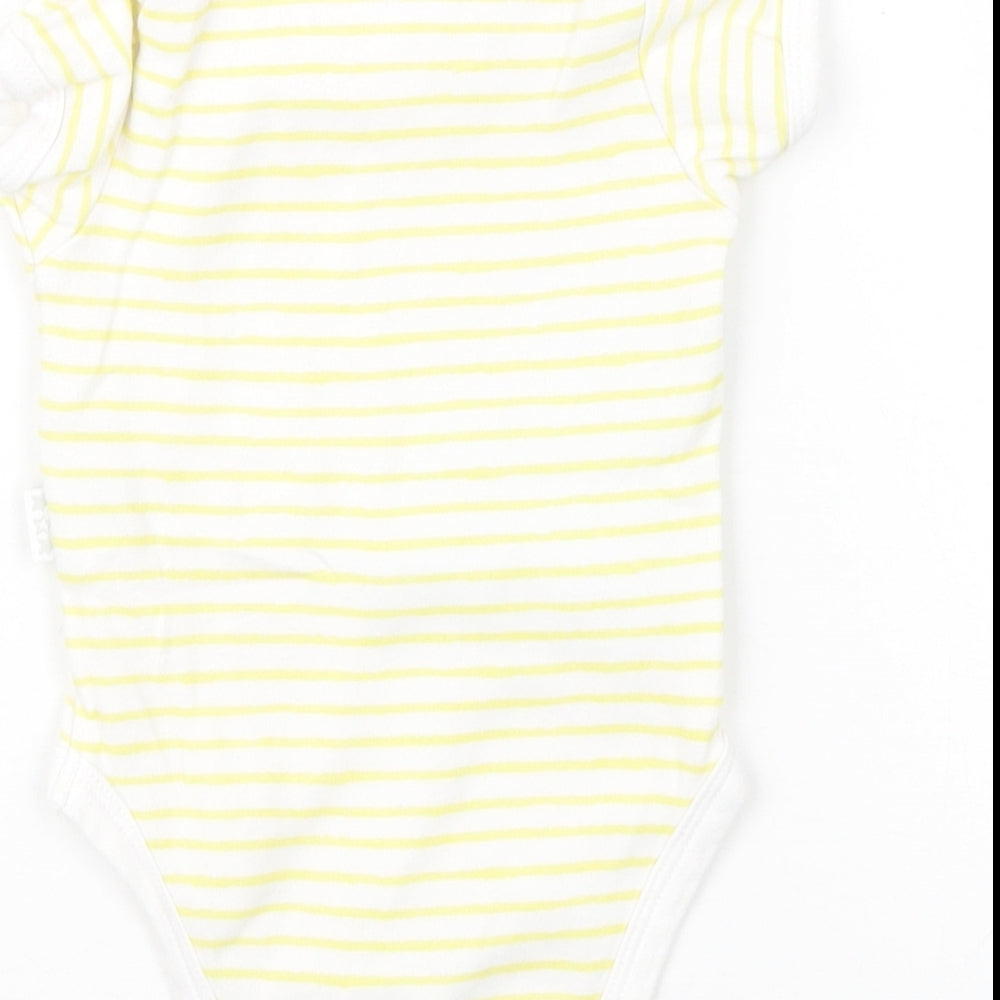 Watch Me Grow Baby Yellow Striped Babygrow One-Piece Size 0-3 Months
