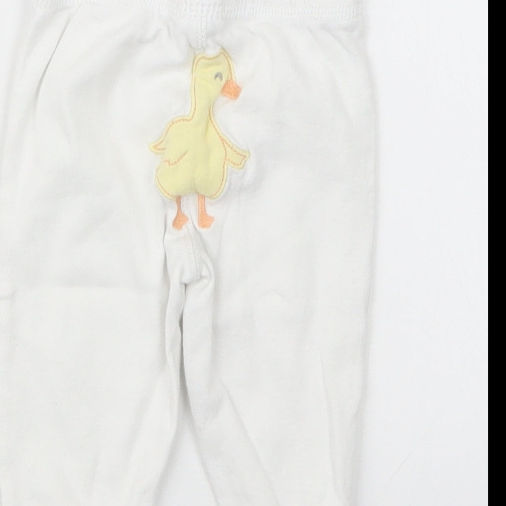 Carter's Girls White Capri Trousers Size 0-3 Months