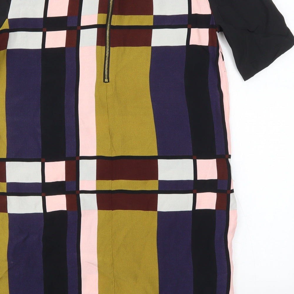 Topshop Womens Multicoloured Colourblock T-Shirt Dress Size 10
