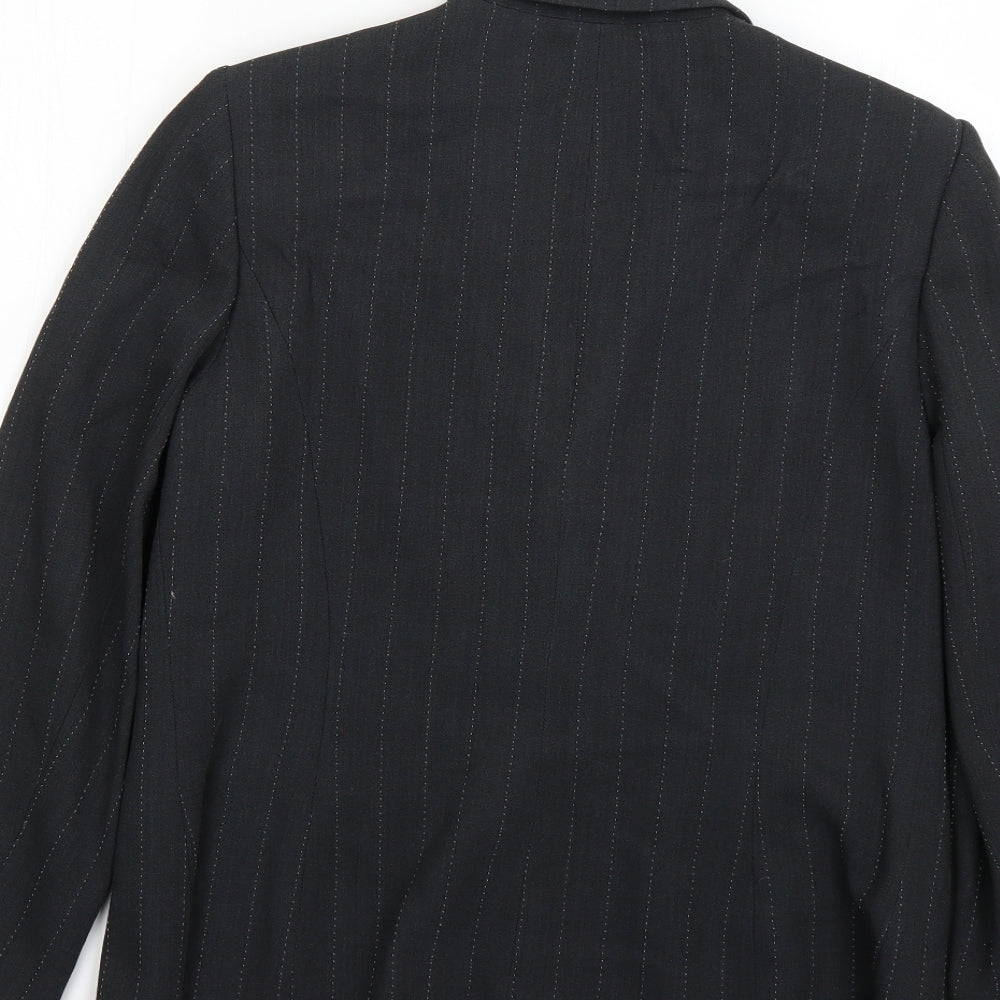 Collection Womens Grey Striped Jacket Blazer Size 14