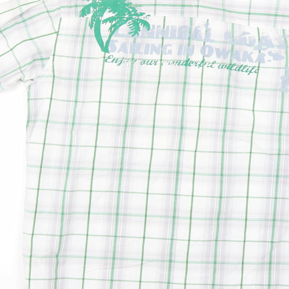 Springfield Mens Multicoloured Check Button-Up Size L