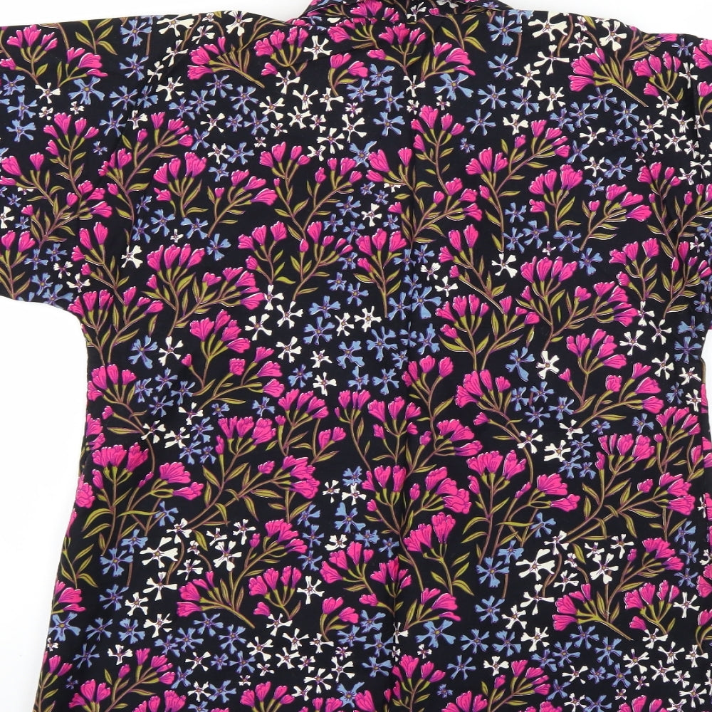 bambie house Womens Multicoloured Floral Basic Button-Up Size 10