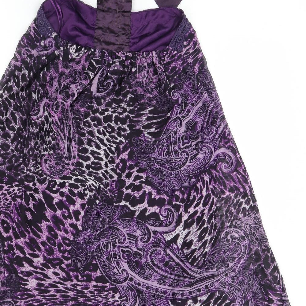 Just addict Womens Purple Fair Isle Kaftan Size M