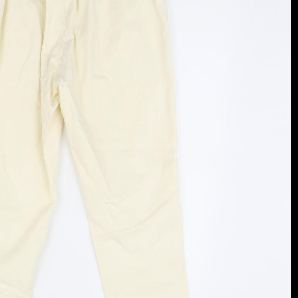 River Island Womens Yellow Denim Straight Jeans Size 10 L28 in