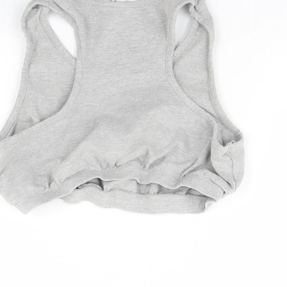 Label be Womens Grey Cropped Tank Size 16