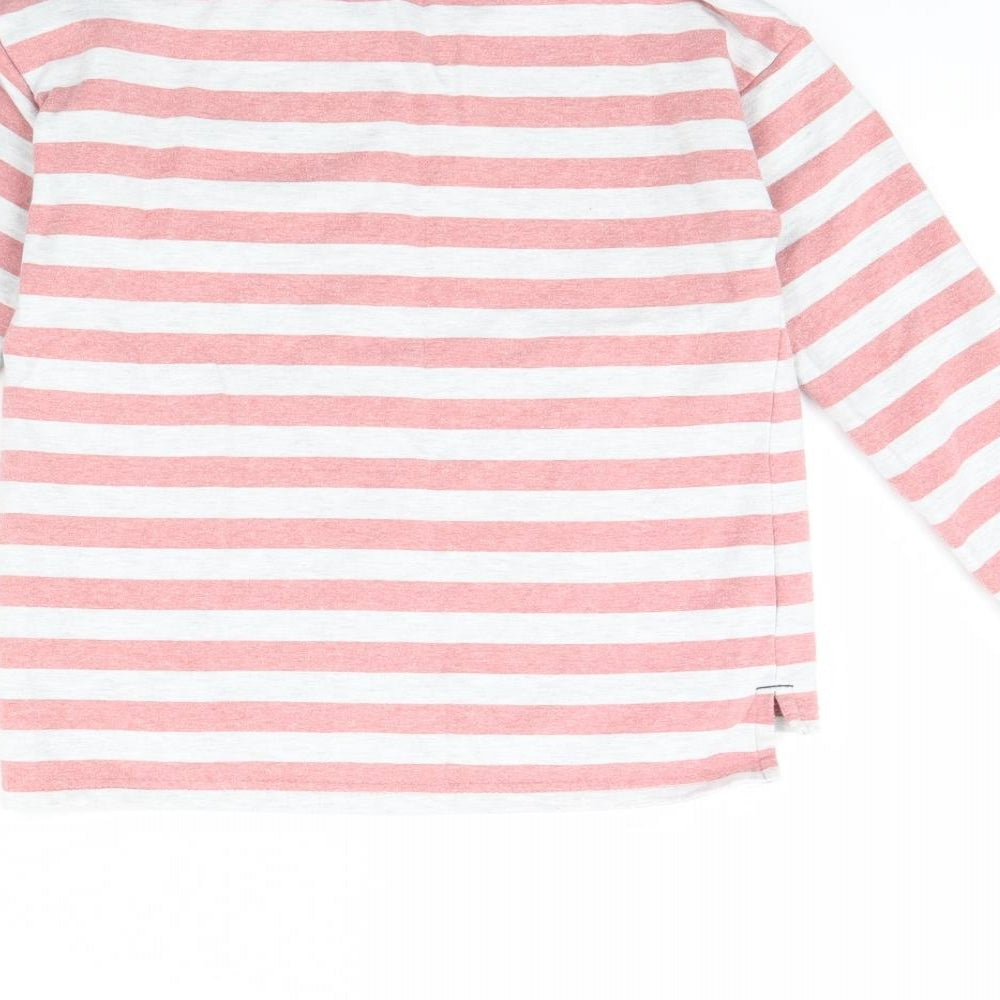 lily & dan Girls Pink Striped Pullover Jumper Size 10 Years