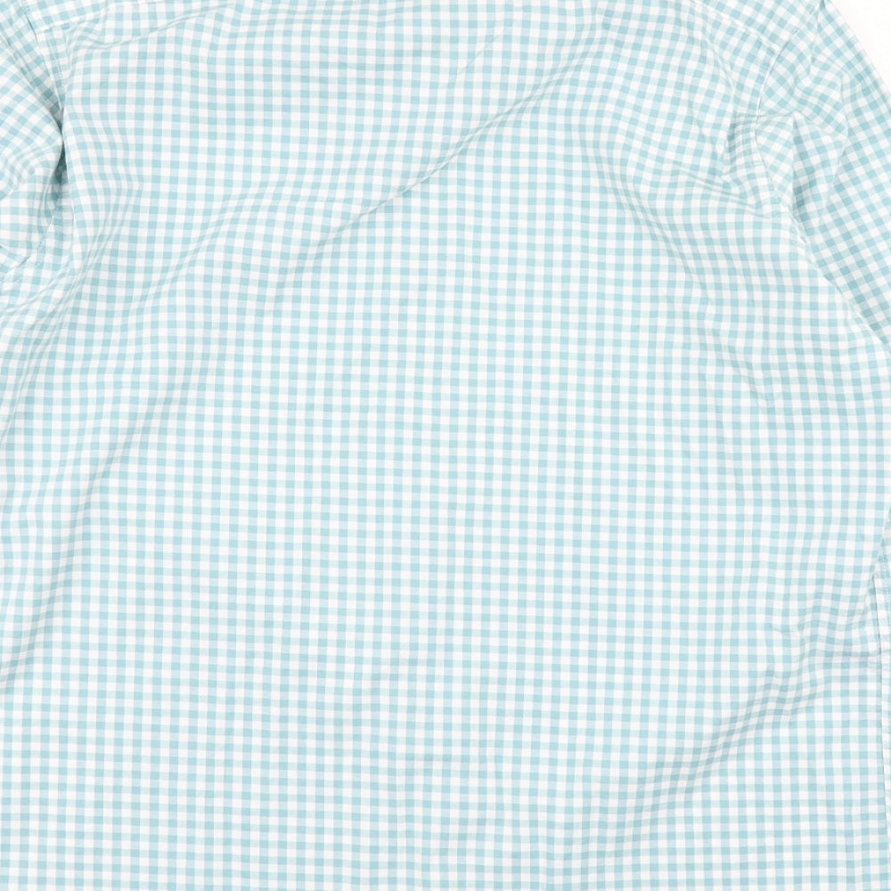Cotton Traders Mens Black Check Button-Up Size M