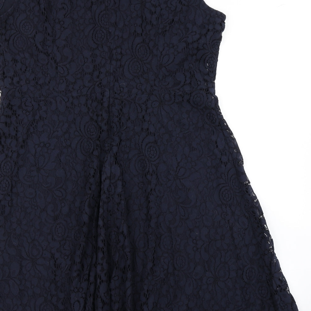 H&M Womens Blue Lace Fit & Flare Size L