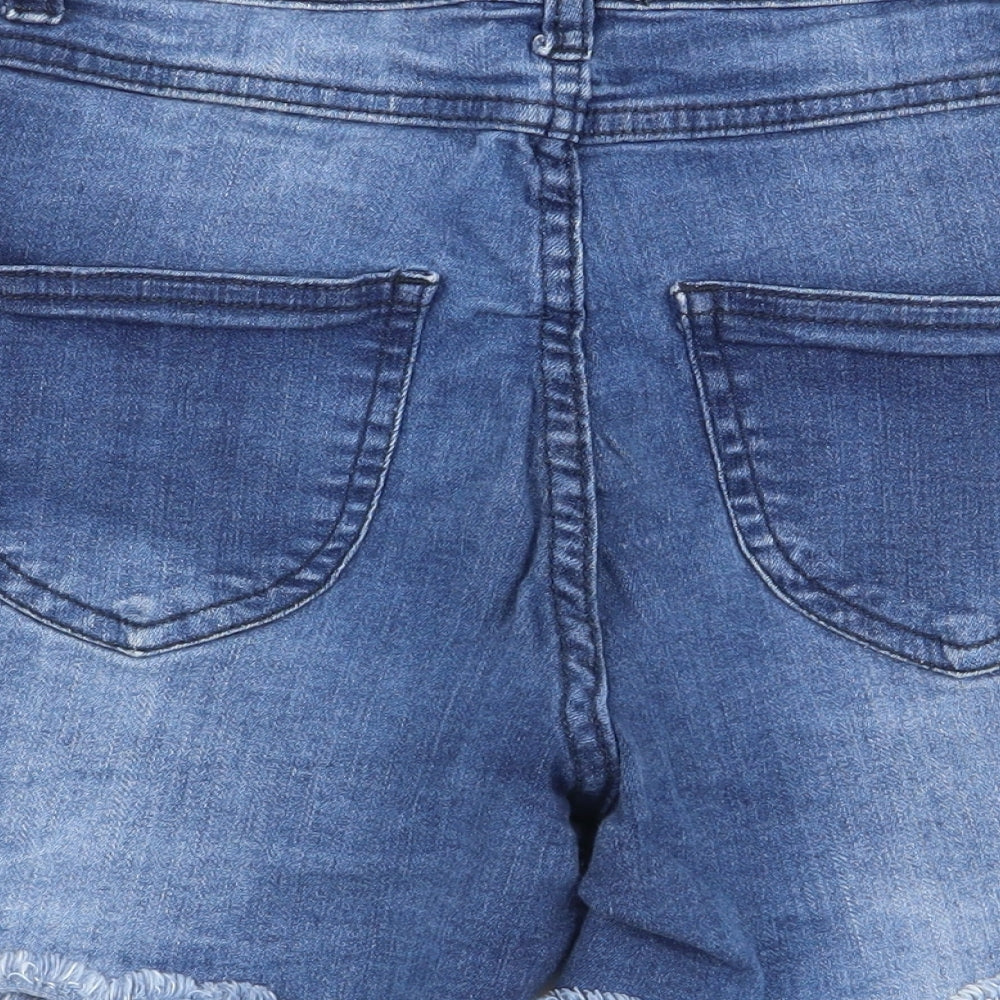 Select Womens Blue Hot Pants Shorts Size 6