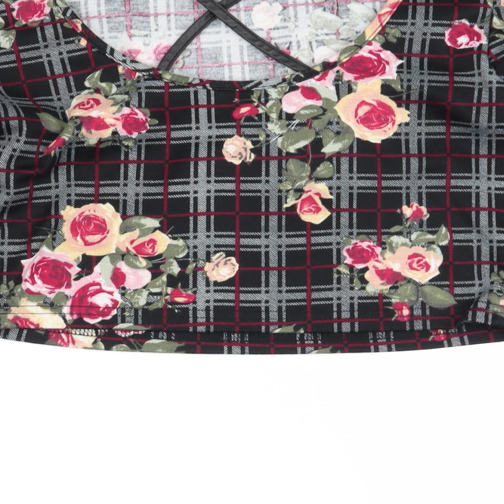 urmoda Womens Multicoloured Floral Basic T-Shirt Size S