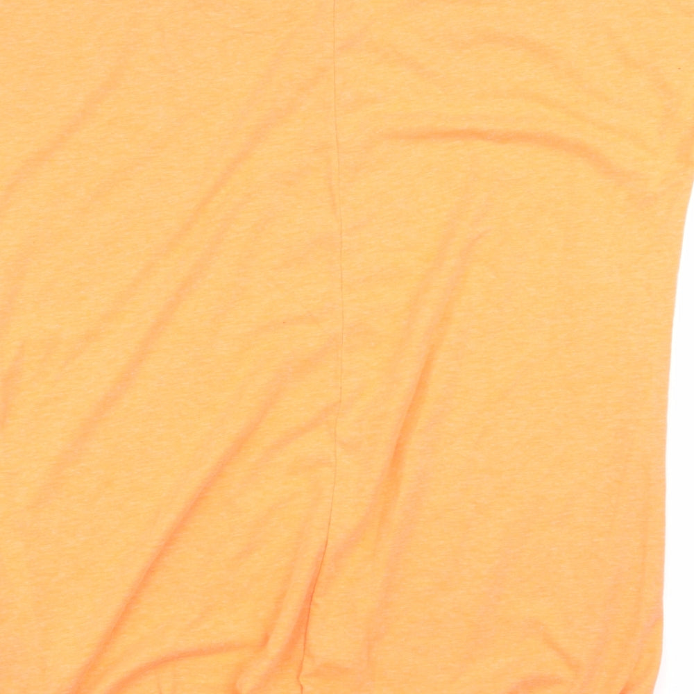 Fishbone Womens Orange Basic T-Shirt Size XS