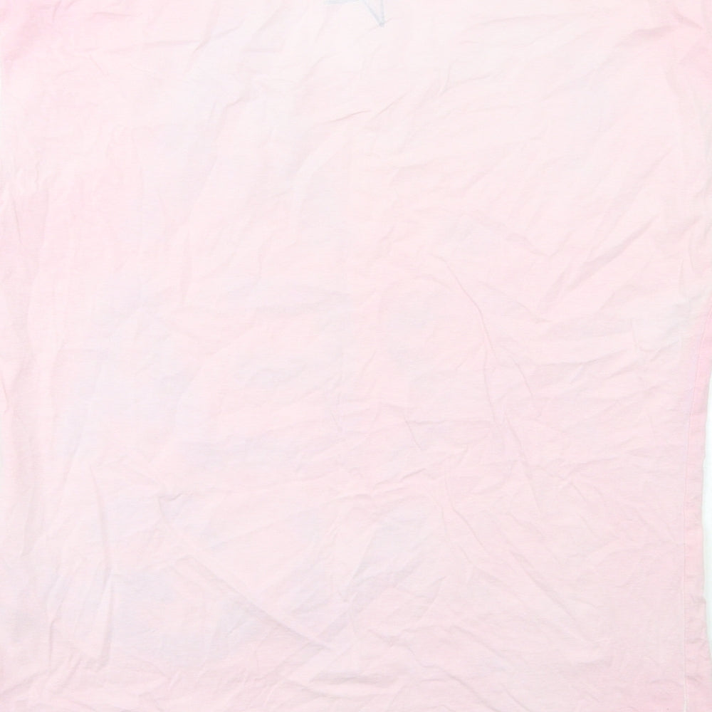 Olsen Womens Pink Floral Basic T-Shirt Size 14