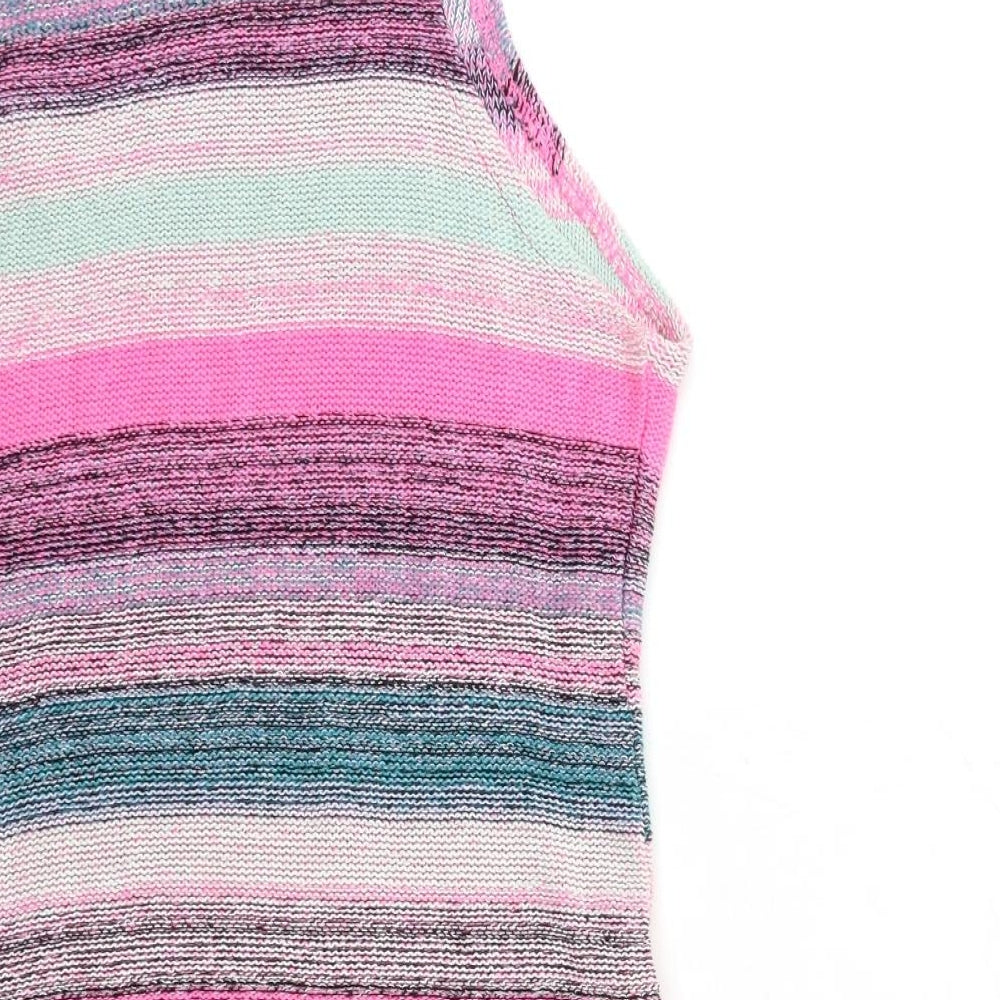 Atmosphere Womens Pink Striped Knit Bodycon Size 8