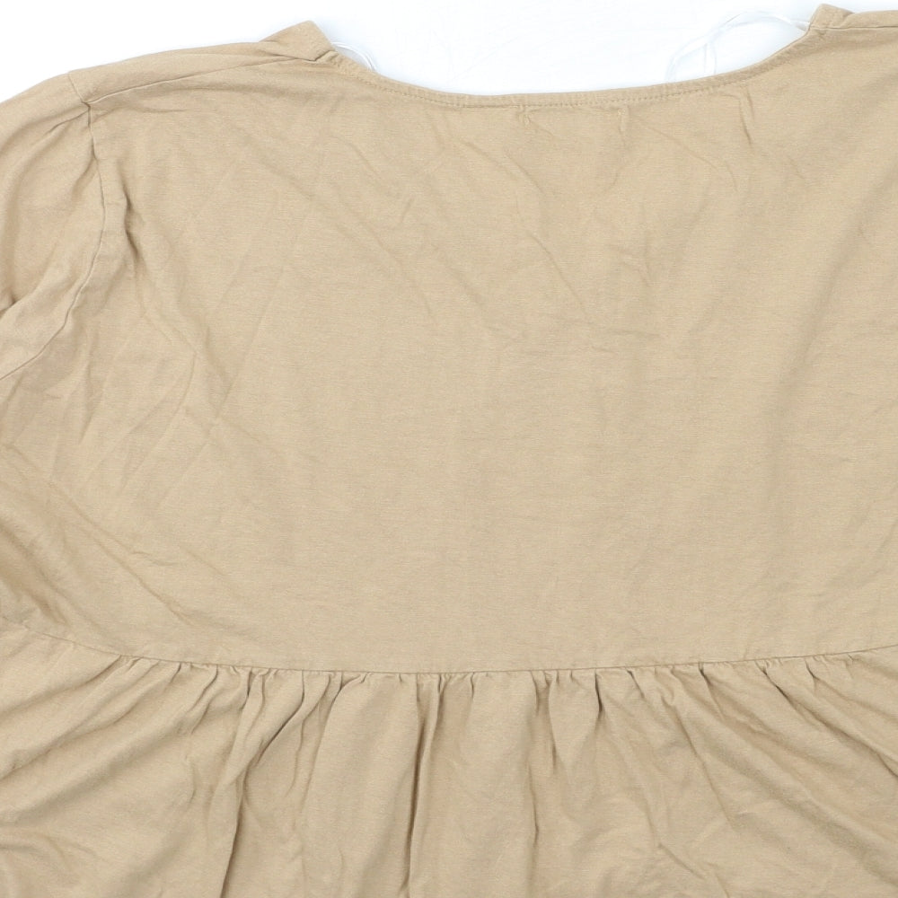 Bonprix Womens Brown Basic T-Shirt Size XL