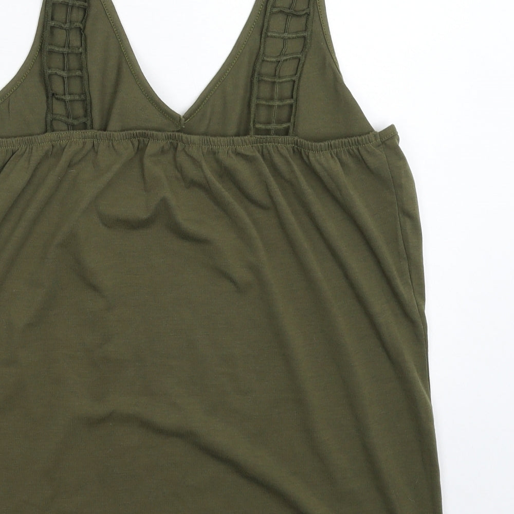 Preworn Womens Green Basic Tank Size M