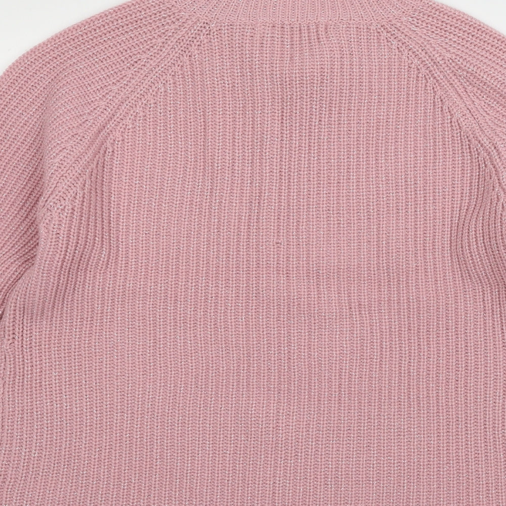 Pure & Natural Womens Pink Knit Pullover Jumper Size M