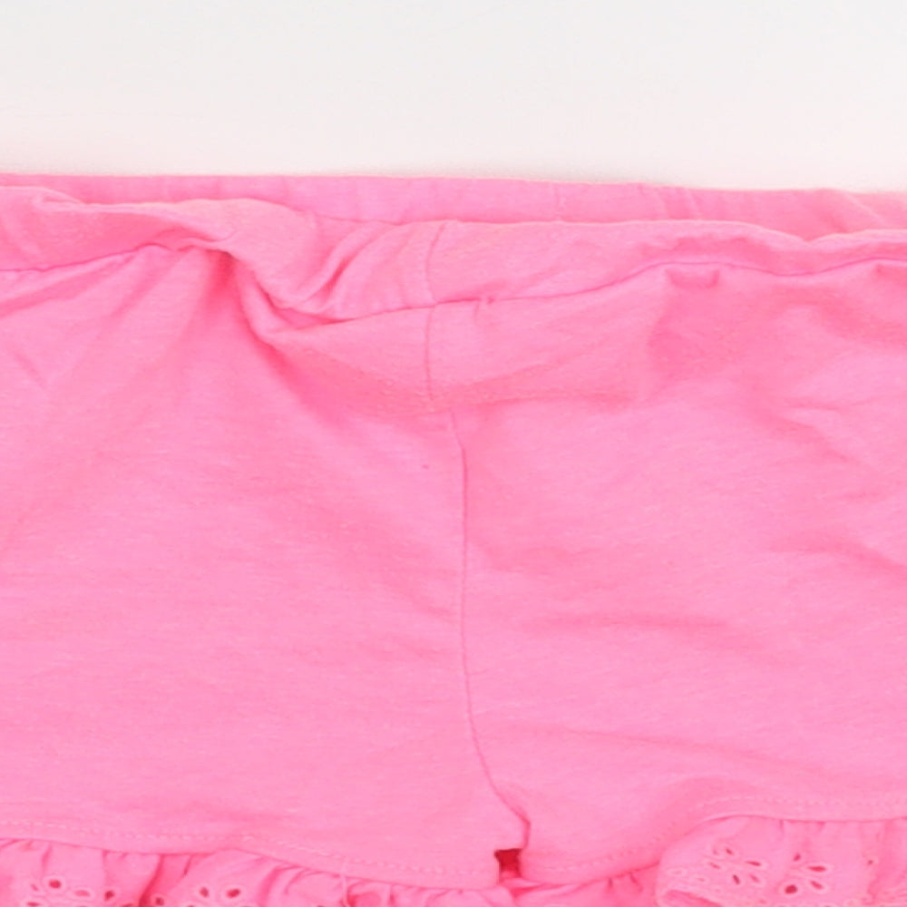 PRIMARK Girls Pink Cut-Off Shorts Size 4-5 Years