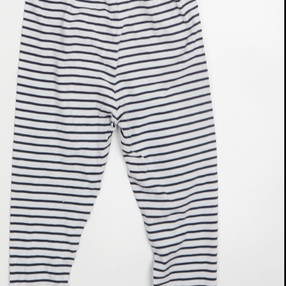 George Girls Blue Striped Capri Trousers Size 3-4 Years