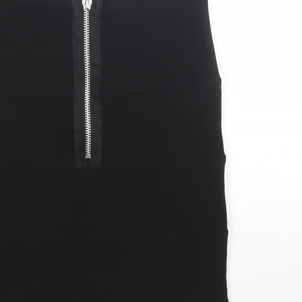 PREWORN Womens Black A-Line Skirt Size 6 - stretch fabric