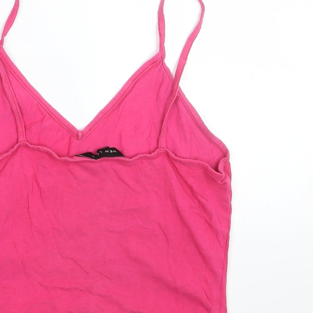 New Look Womens Pink Basic T-Shirt Size 8