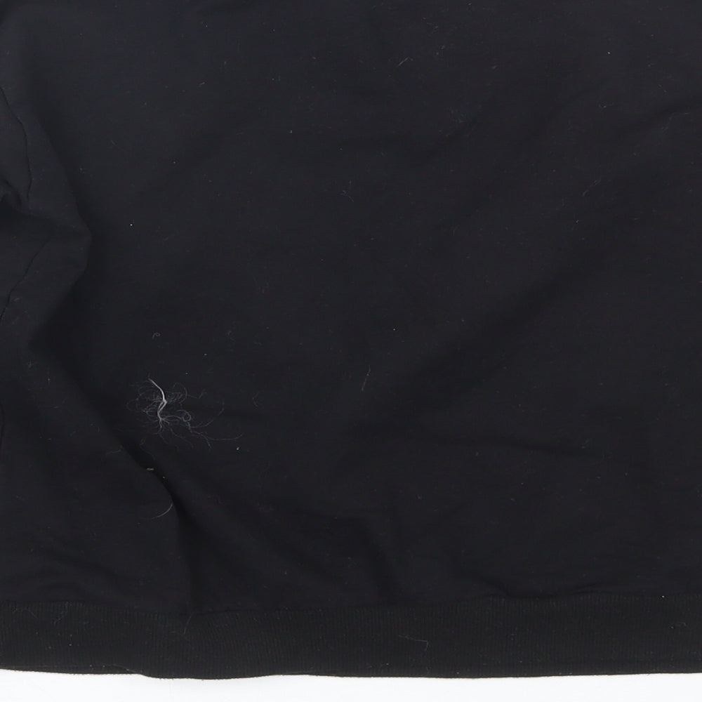 Shien Girls Black Pullover Sweatshirt Size 11-12 Years - Flowers