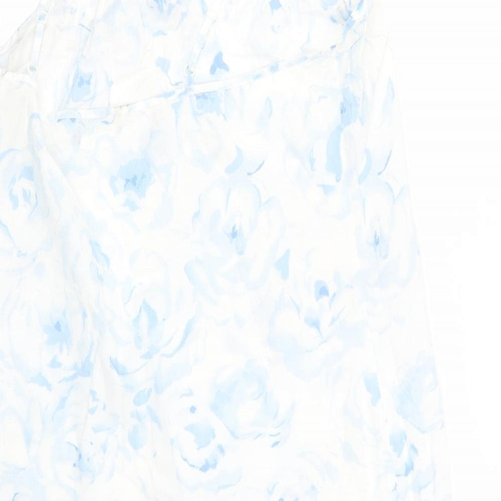 Per Una Womens White Floral Basic Tank Size L