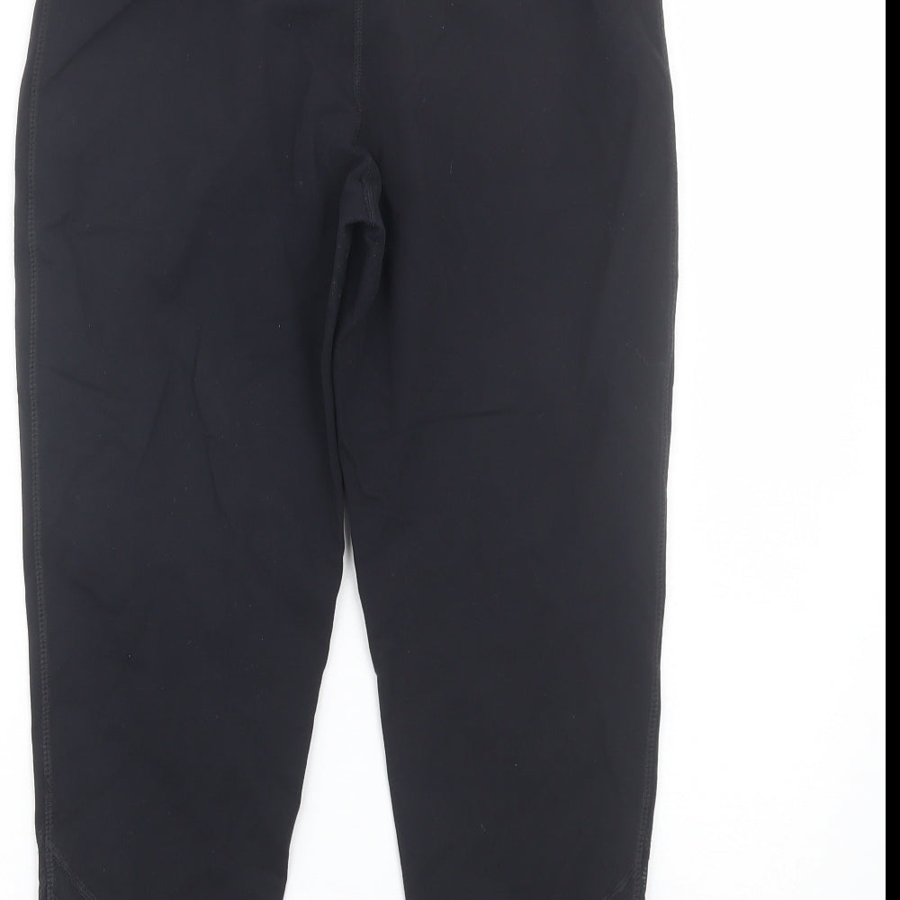 Tuff Womens Black Cropped Leggings Size L L20 in