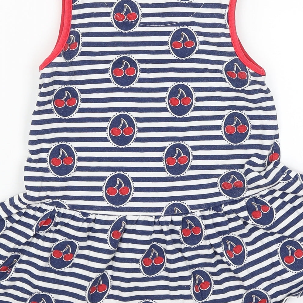 Mini Club Girls Blue Striped Mermaid Size 3-4 Years - Cherries