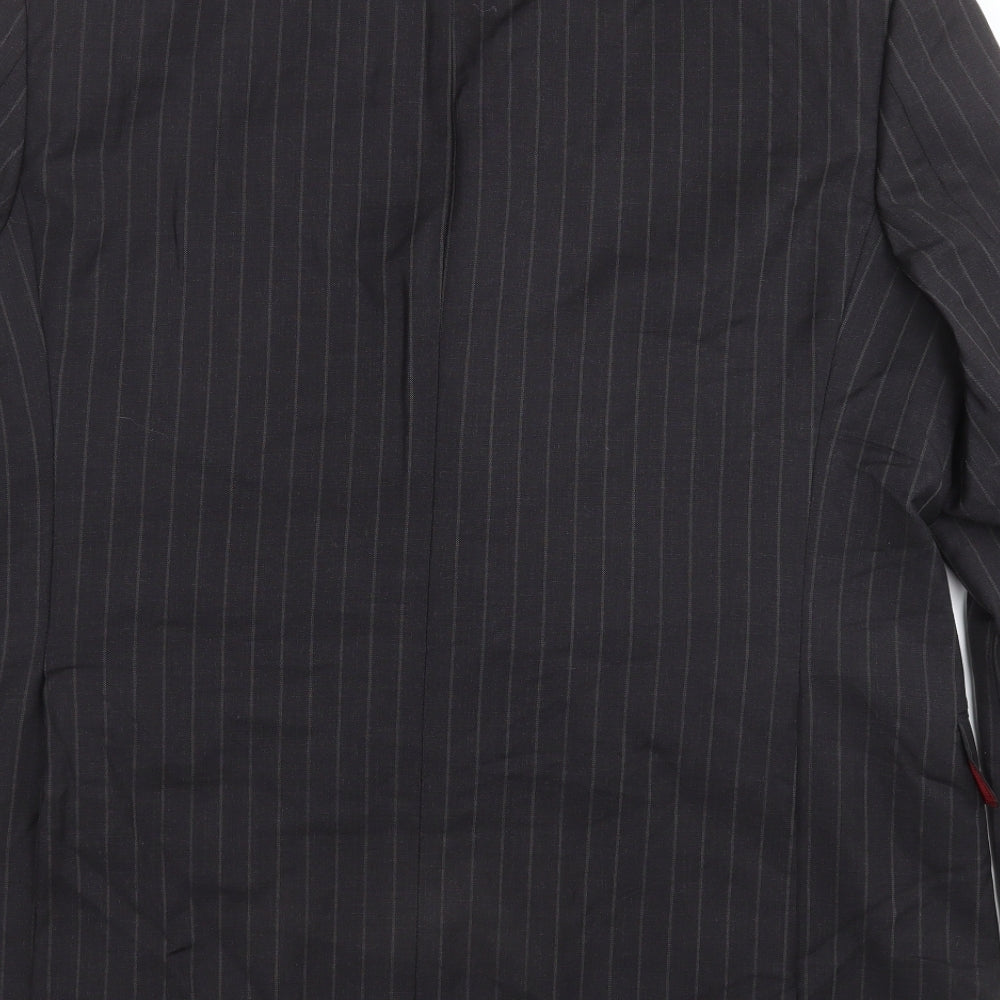 Marks & Spencer Mens Grey Striped Jacket Suit Jacket Size 44