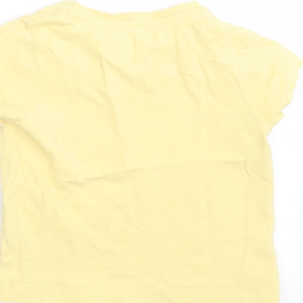 George Baby Yellow Basic T-Shirt Size 12-18 Months - cute and a little bit wild