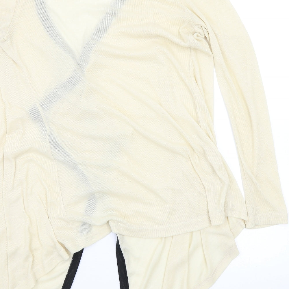 Zanzea Womens Beige Cardigan Jumper Size S
