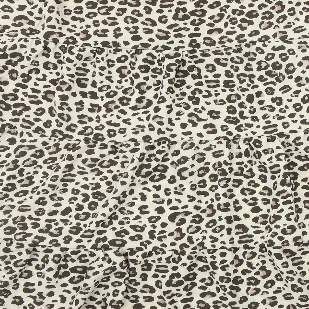 SheIn Womens Multicoloured Animal Print Basic Blouse Size XL