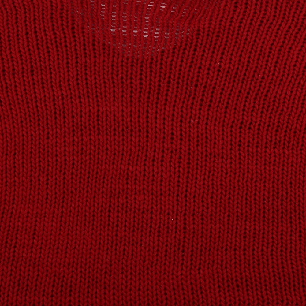 Preworn Womens Red Pullover Jumper Size 6 - oversize