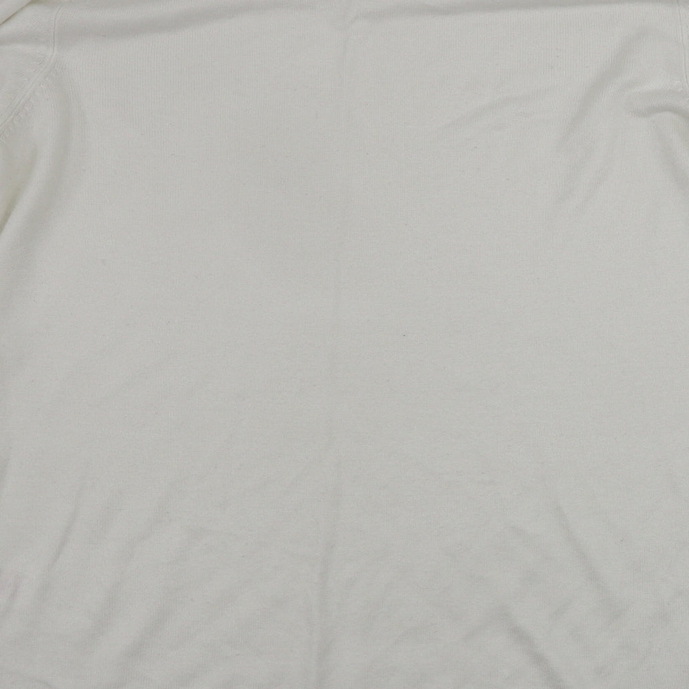 Peacocks Womens White Pullover Jumper Size 14