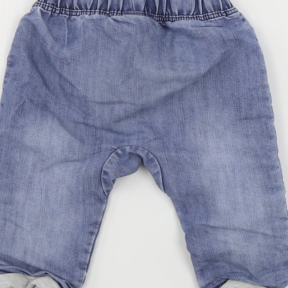 TU Girls Blue Cargo Trousers Size 9-12 Months