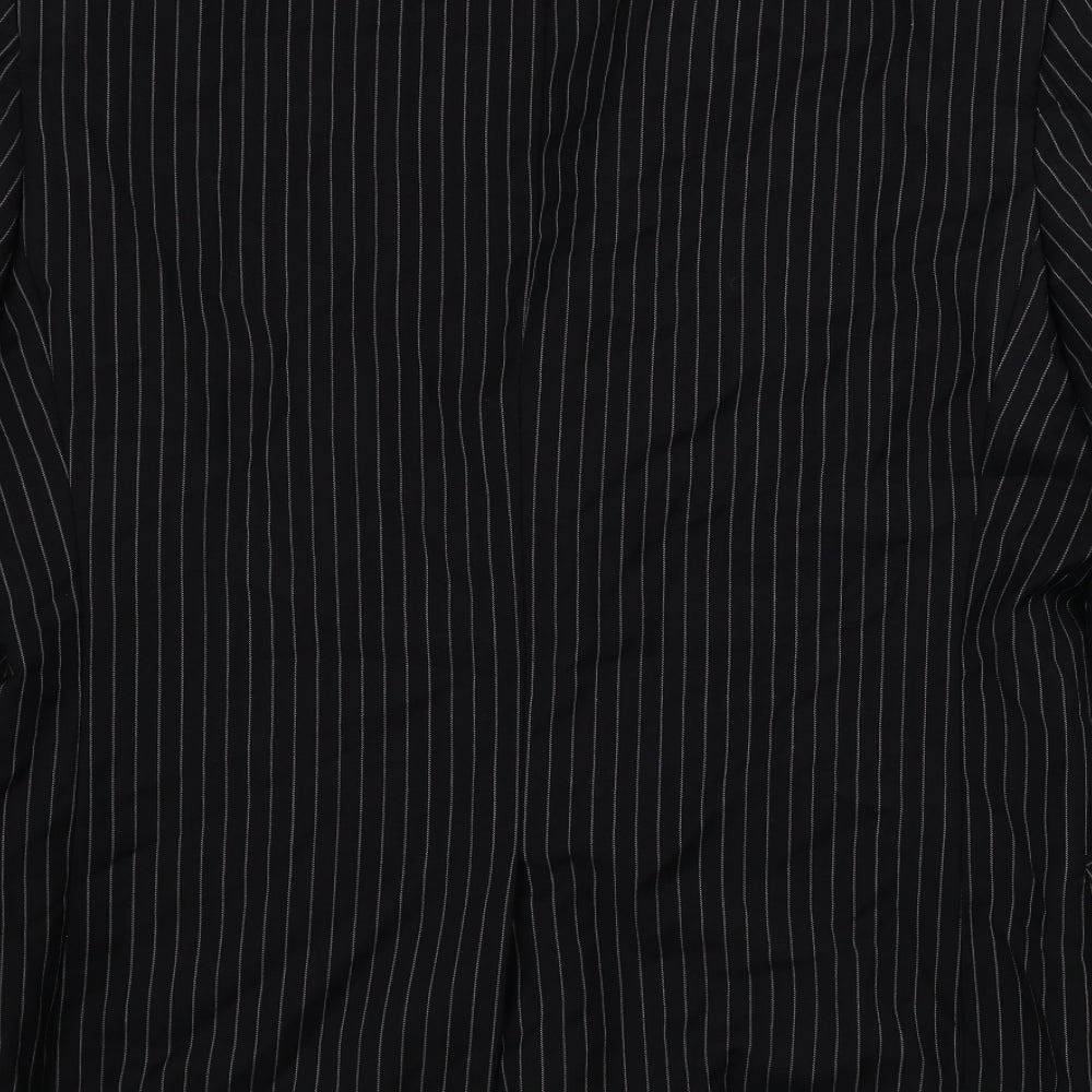 Charlton Gray Mens Black Striped Jacket Blazer Size 40
