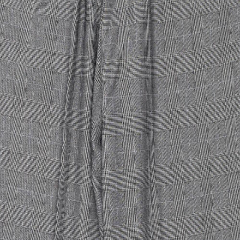 Taylor & Wright Mens Grey Check Trousers Size 34 in L28 in