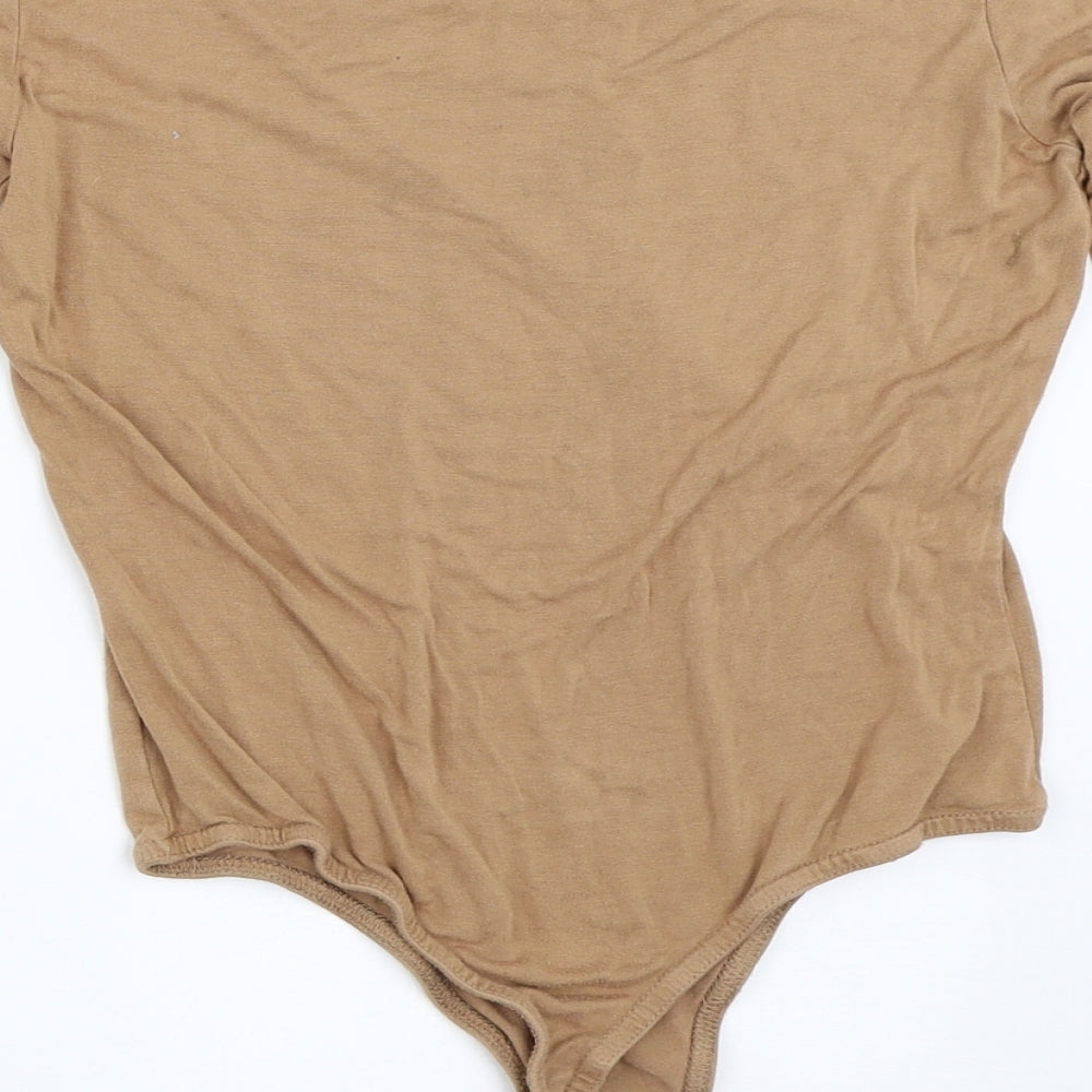 In the Style Womens Beige Basic T-Shirt Size 8