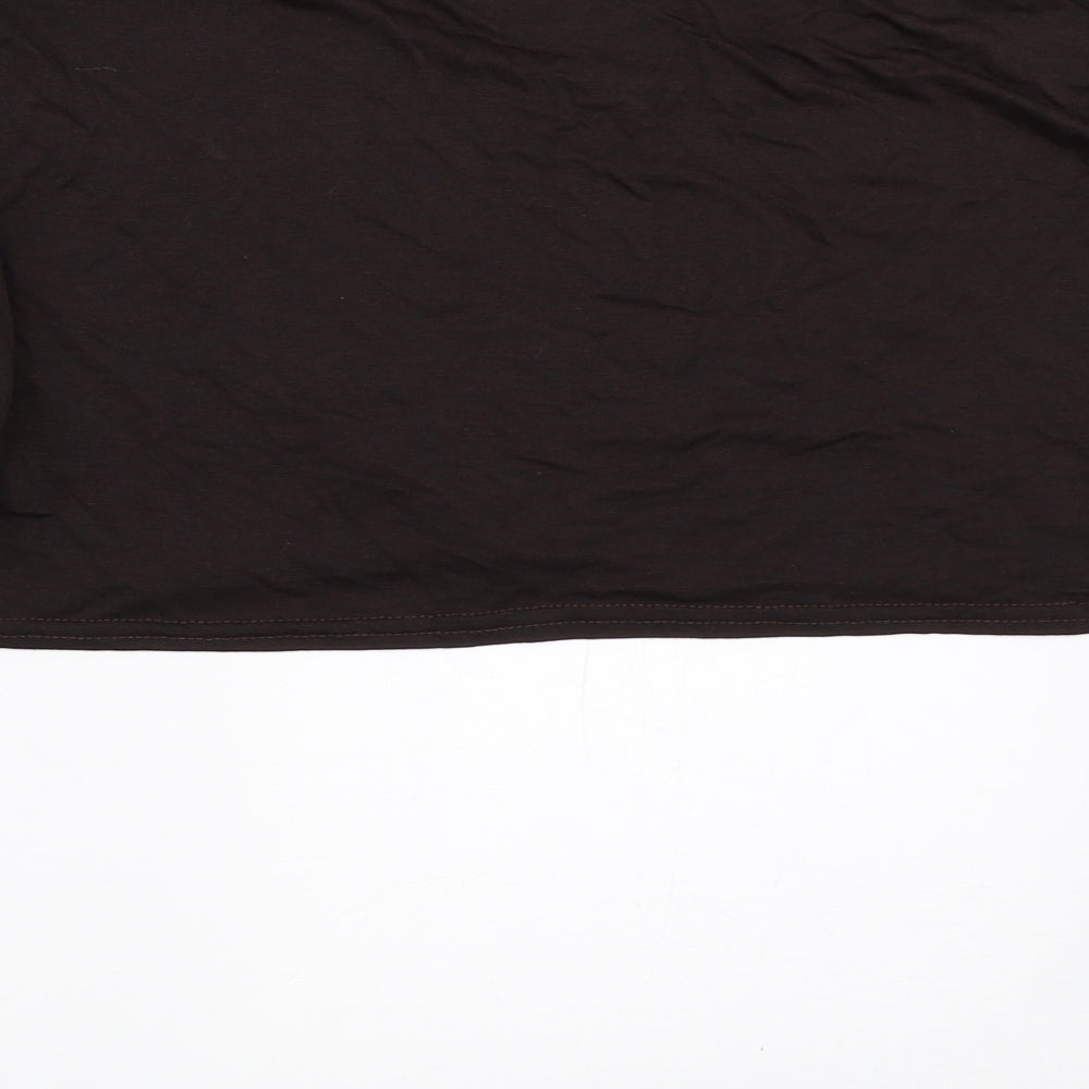 Rokoko Womens Brown Cropped T-Shirt Size 24