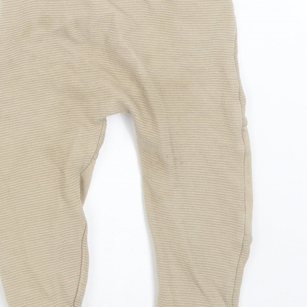 F&F Girls Beige Jogger Trousers Size 12-18 Months
