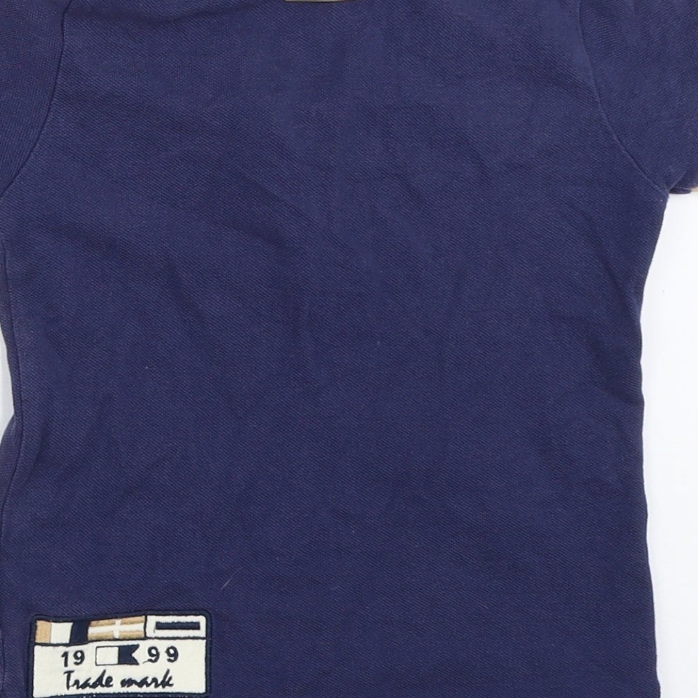 Trasluz Boys Blue Basic Polo Size 3 Years