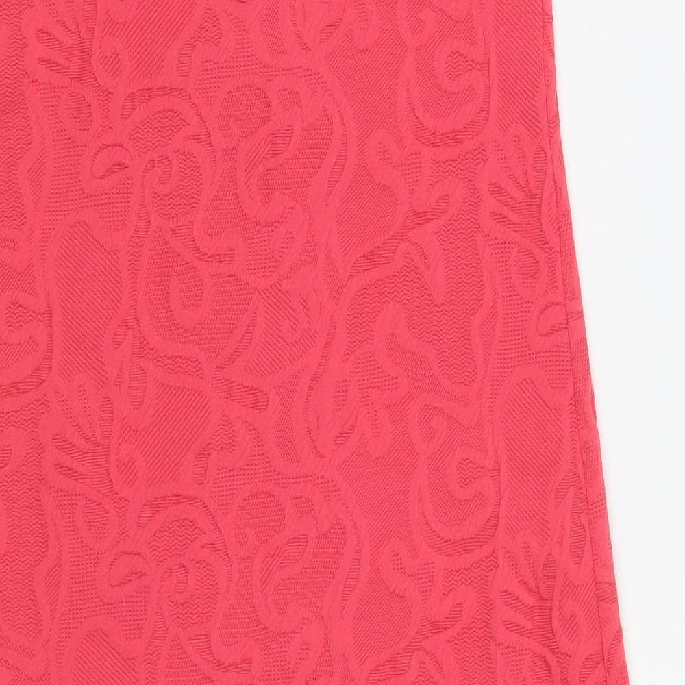 Me Womens Pink Floral A-Line Size M