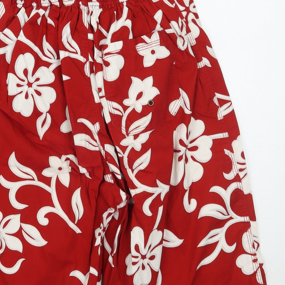 George Boys Red Floral Bermuda Shorts Size S