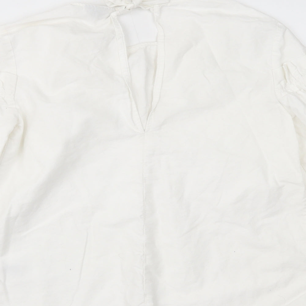 Topshop Womens White Basic Blouse Size 6