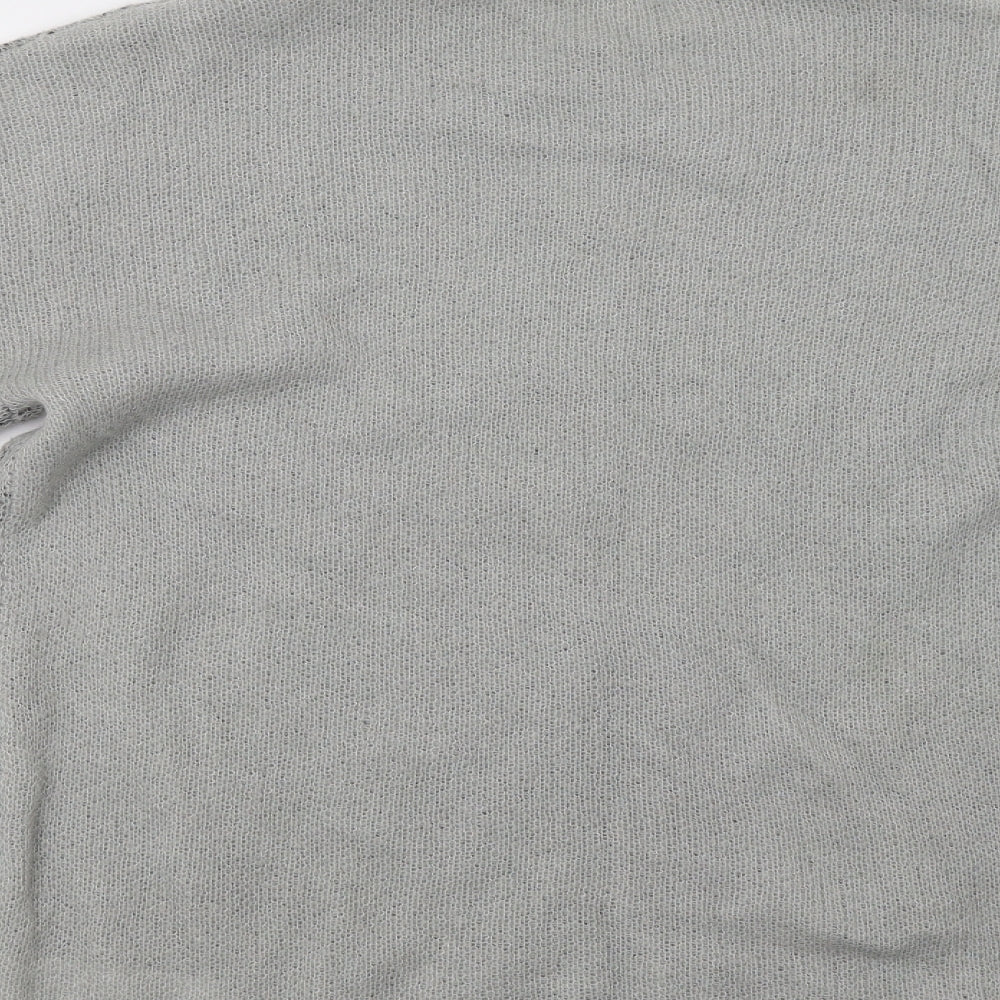 Noisy may Womens Grey Argyle/Diamond Pullover Jumper Size S