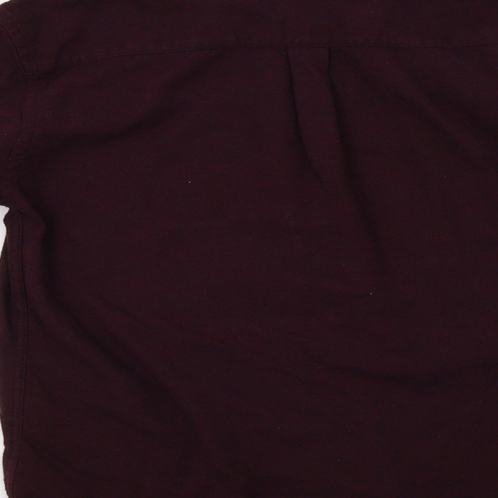 Marks & Spencer Mens Purple Button-Up Size S
