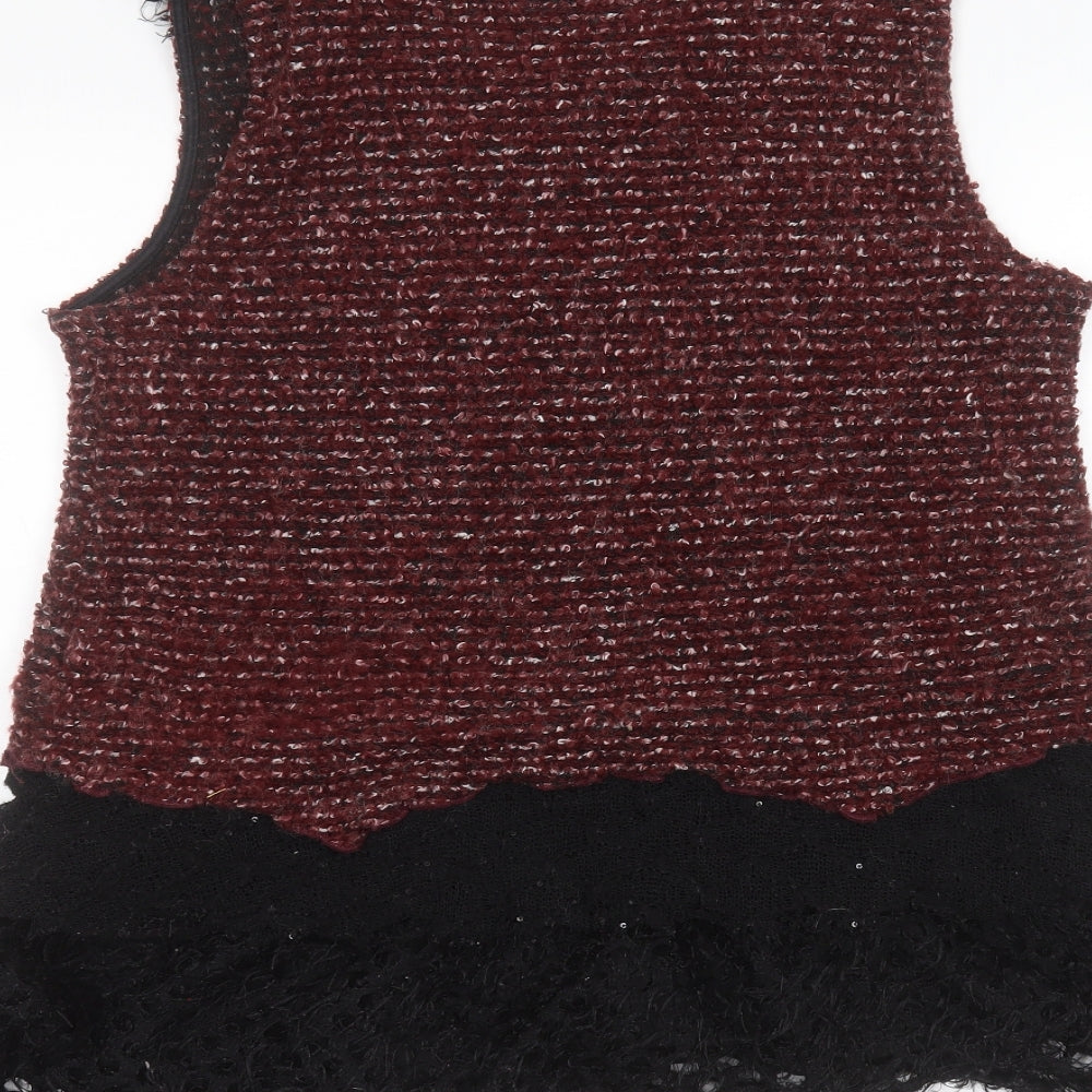 Preworn Womens Red Basic T-Shirt Size L