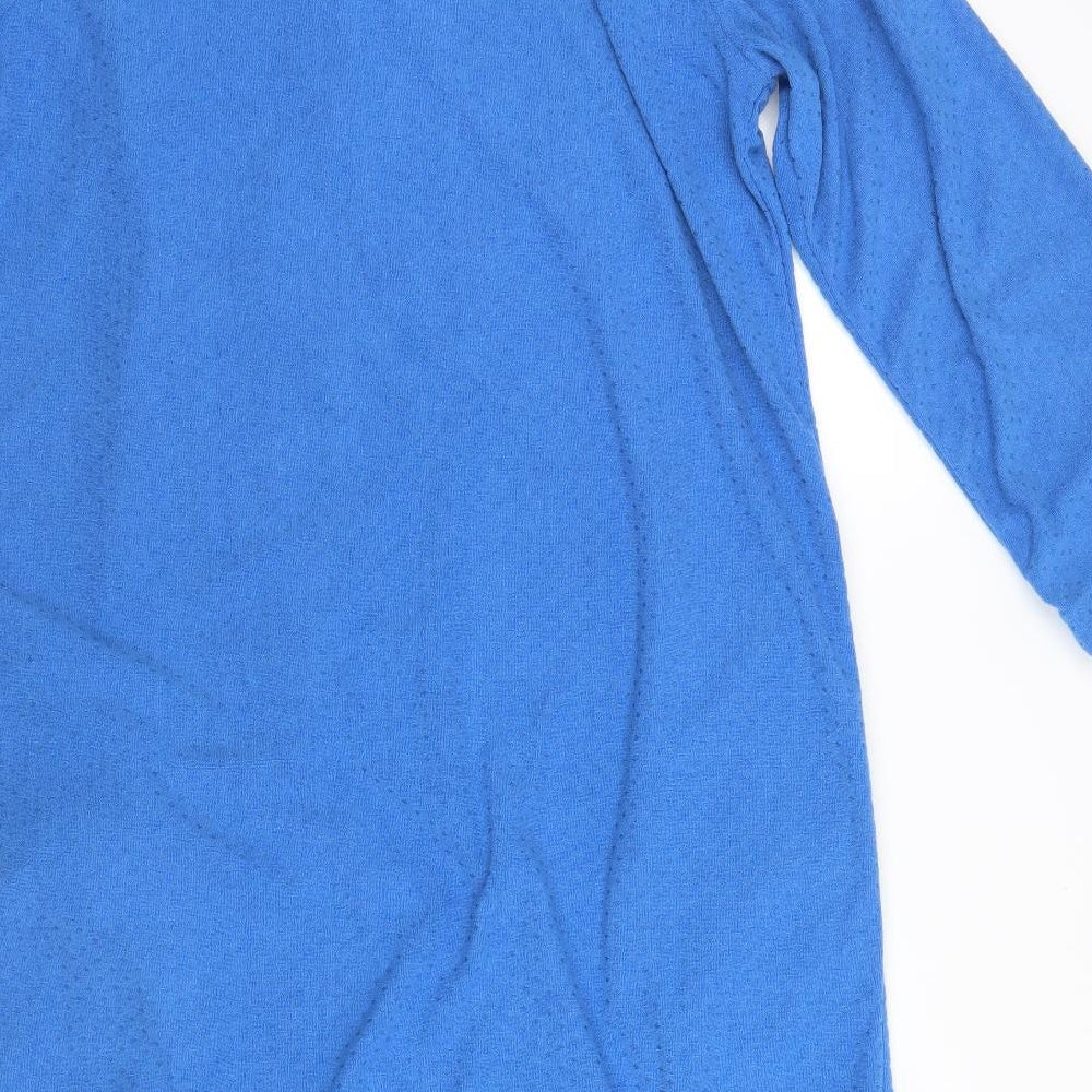 Preworn Womens Blue Solid Dress Size 12